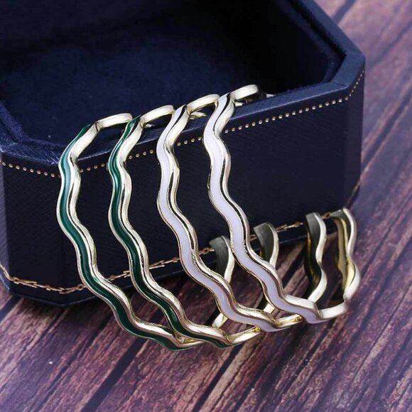 🍂  Vintage Fashion Bohemia Acrylic Hoop Earrings For Women, FB16FA1162 - Picture 2 of 3